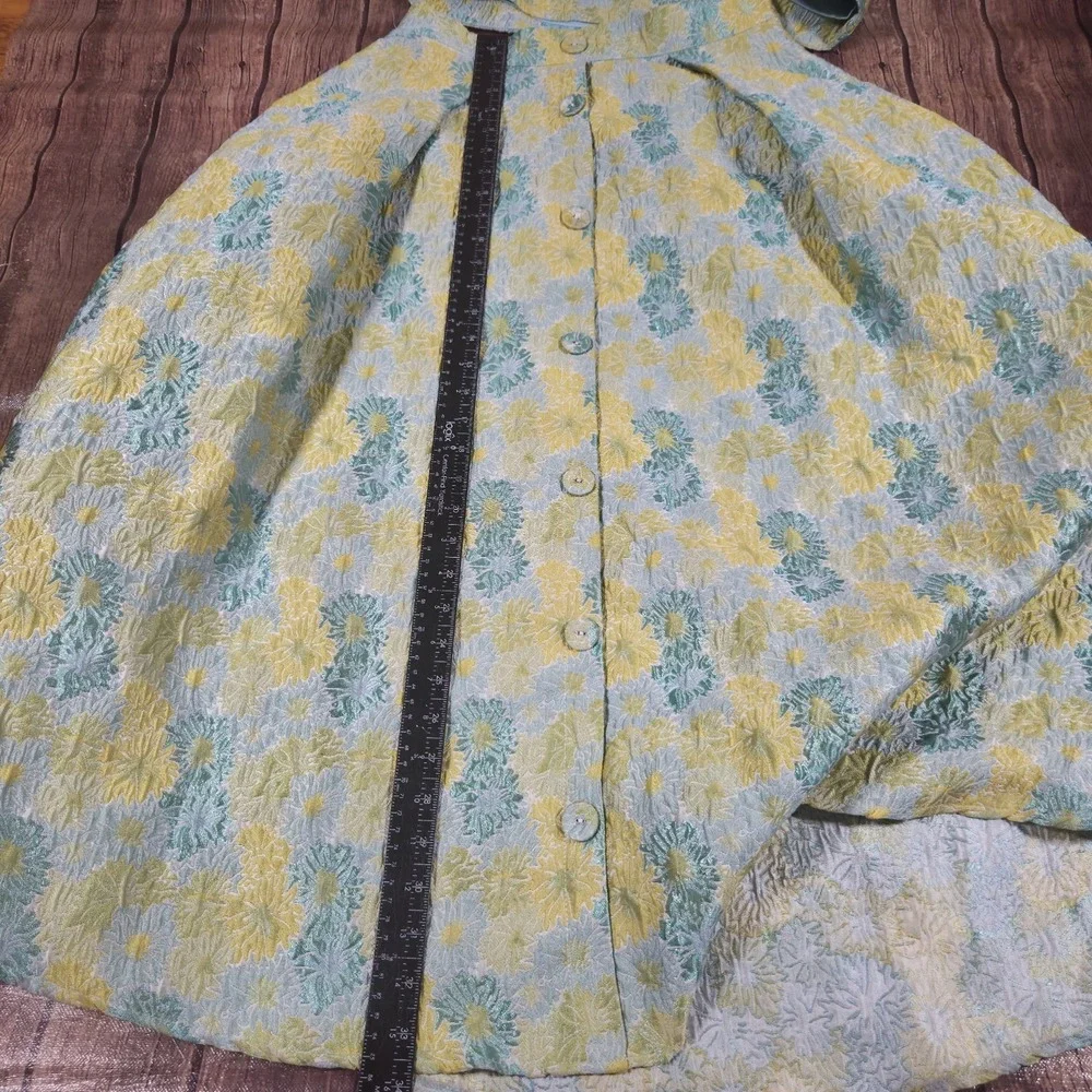 Abbey Glass Skirt Set Ava Top Eden Skirt Womens XS/S Green Jacquard Regencycore